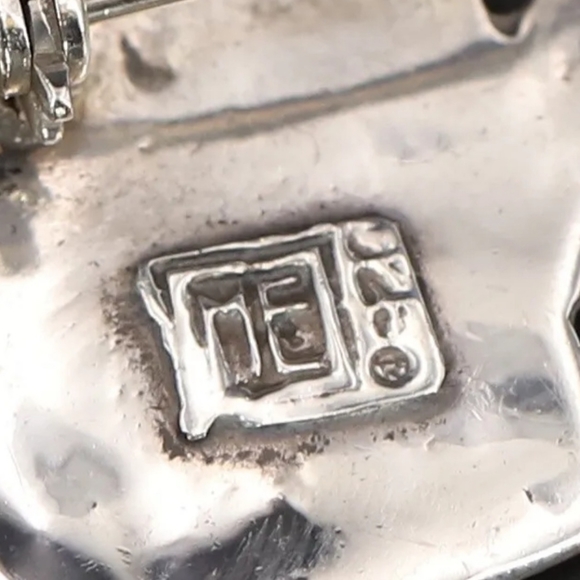 Vintage Sterling Silver MARY ENGELBREIT MEINK Watering Can Flowers Brooch Pin 7g - Picture 5 of 5